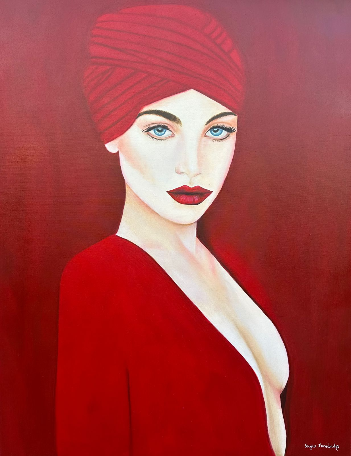 La Dama de rojo, obra de Sergio Fernandez